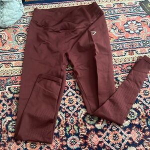 Gymshark Sweat Seamless Sculpt Leggings - Baked Maroon